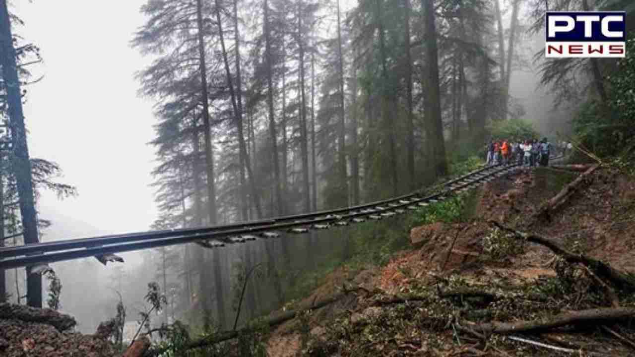 Himachal rains: Portion of heritage Shimla-Kalka railway line left hanging after landslide