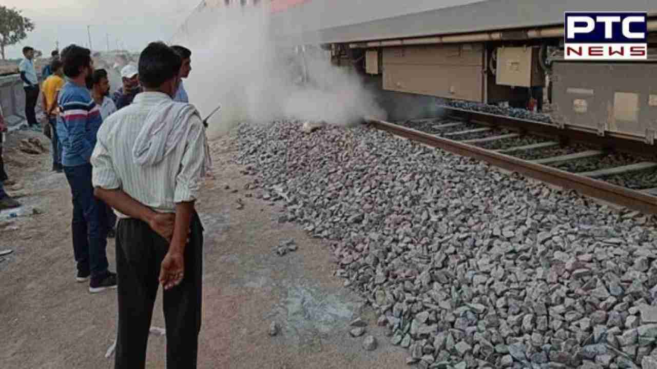 Train engine catches fire near Gwalior, passengers stranded for hours