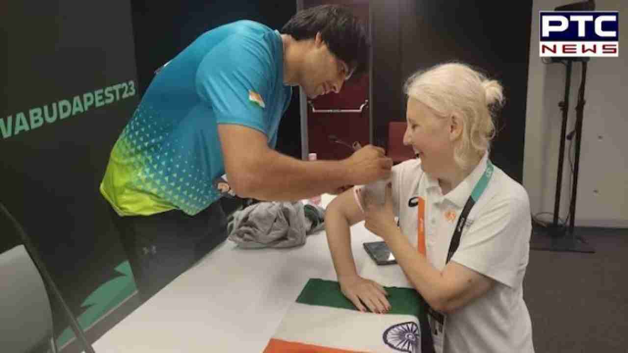 World Athletics Championships: Neeraj Chopra refuses to sign on Indian flag, wins hearts