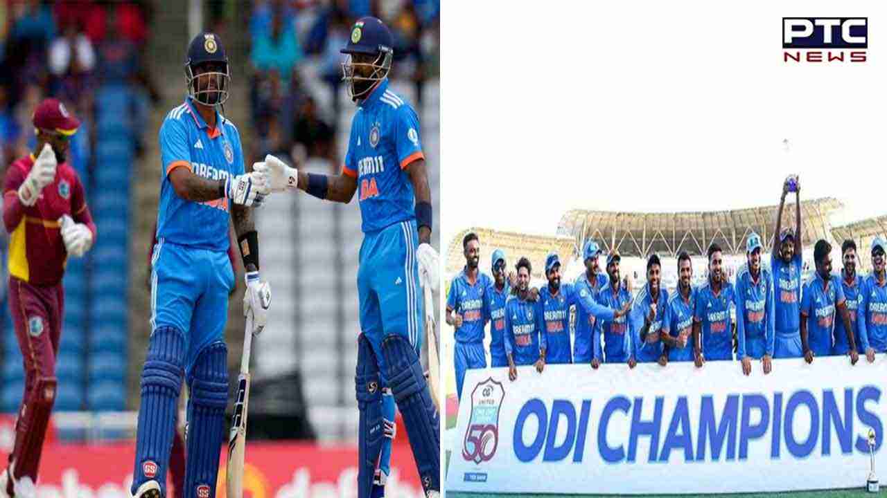 IND vs WI ODI series: India clinches victory against West Indies by 200 runs