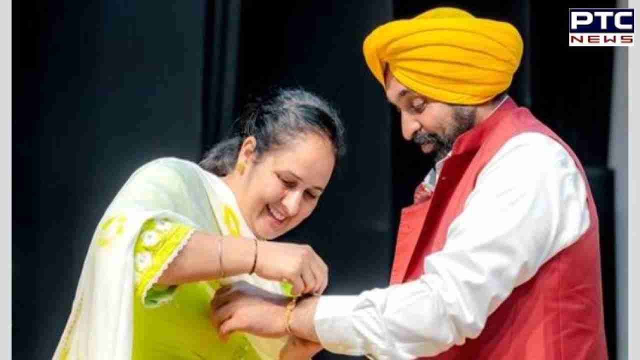 Raksha Bandhan 2023: CM Mann stops speech midway as woman ties him ‘rakhi’ on stage