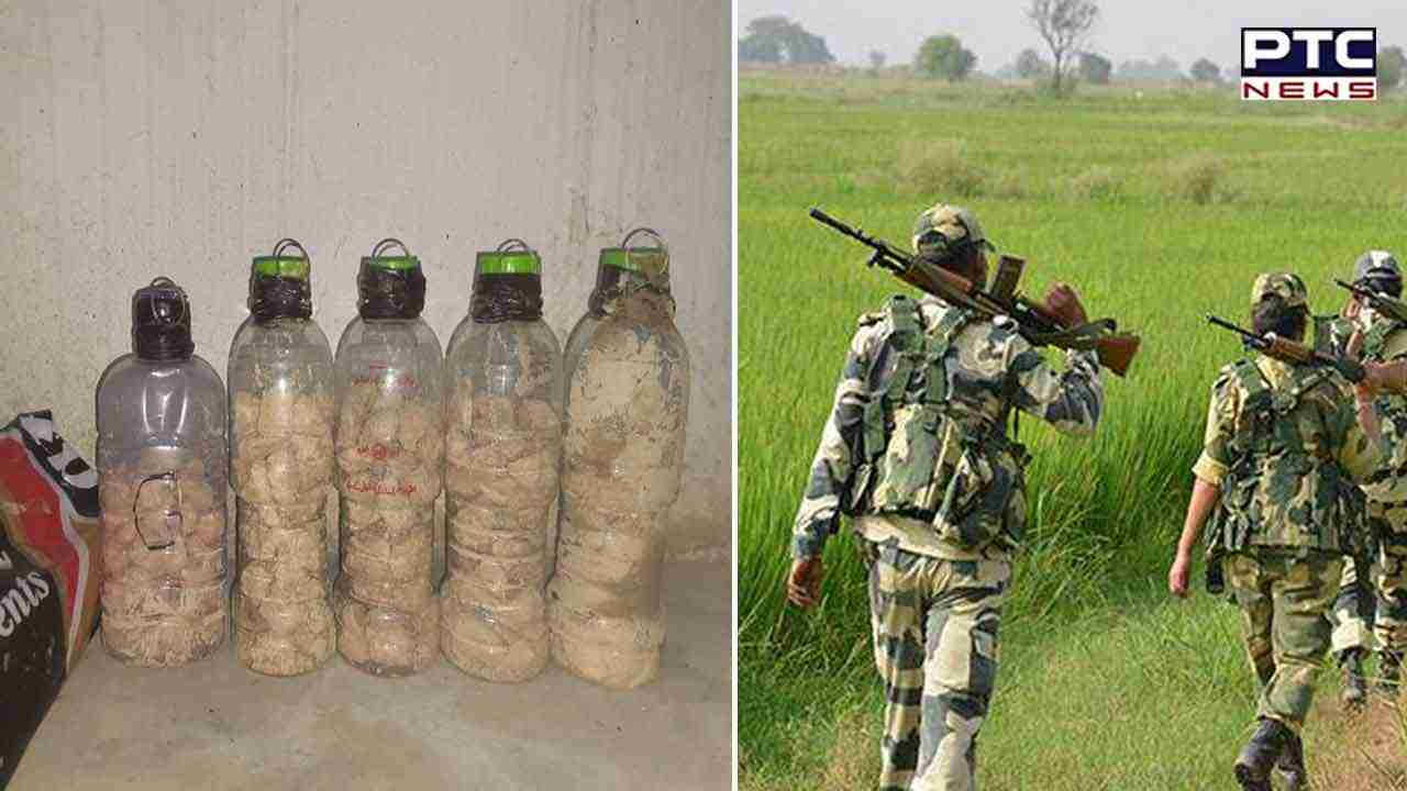 Punjab: BSF recovers five bottles filled with suspected heroin from Amritsar