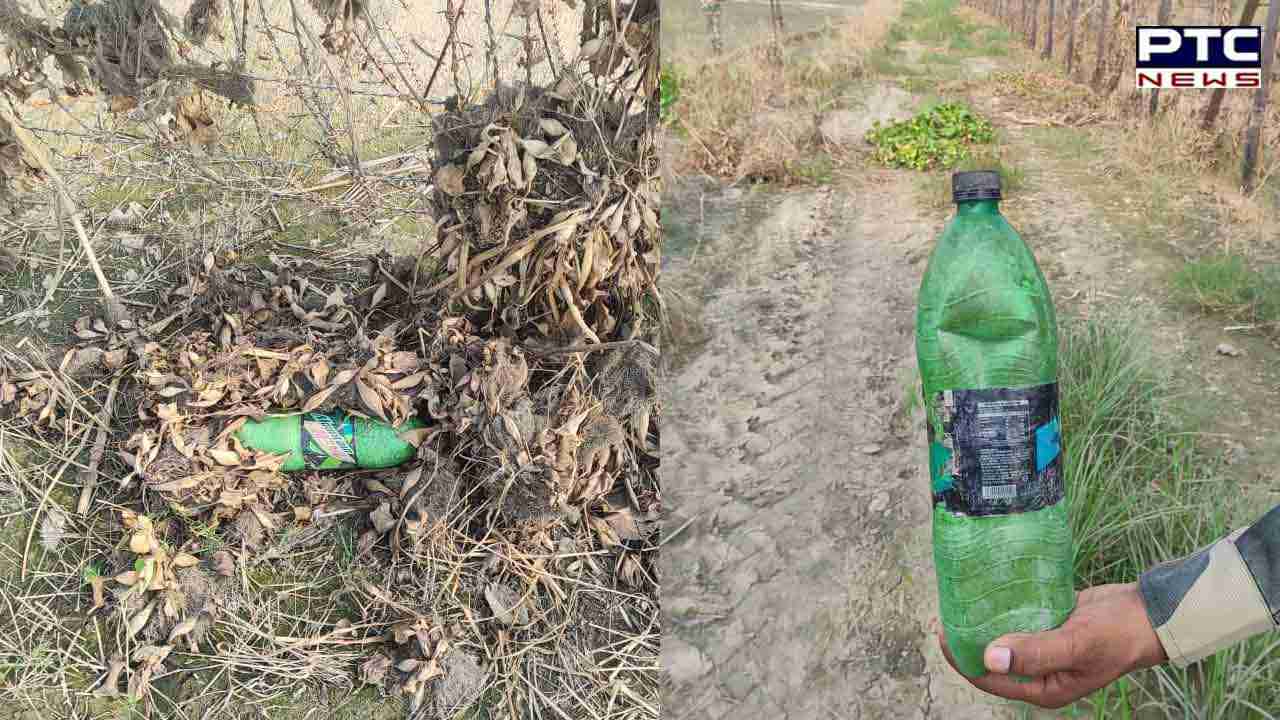 Punjab: BSF recovers over 1 kg of heroin concealed in green bottle in Tarn Taran sector