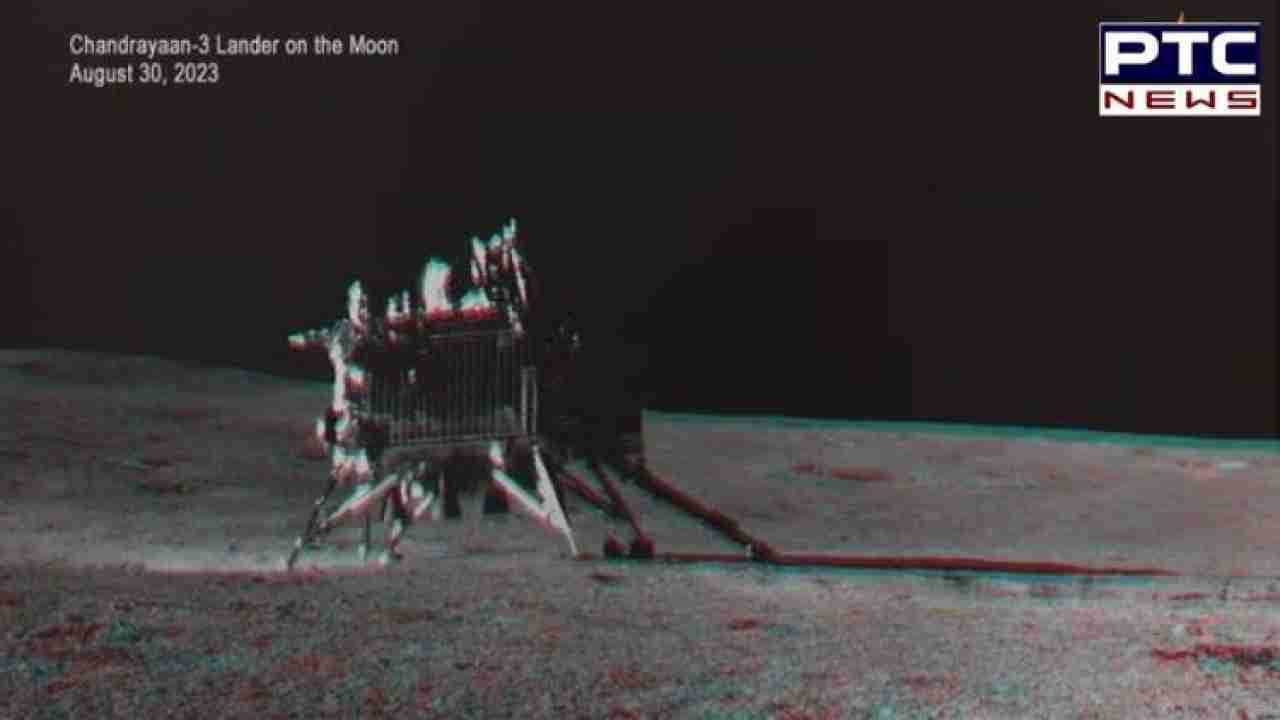ISRO shares 3D 'anaglyph' images of Chandrayaan-3 lander on moon's surface