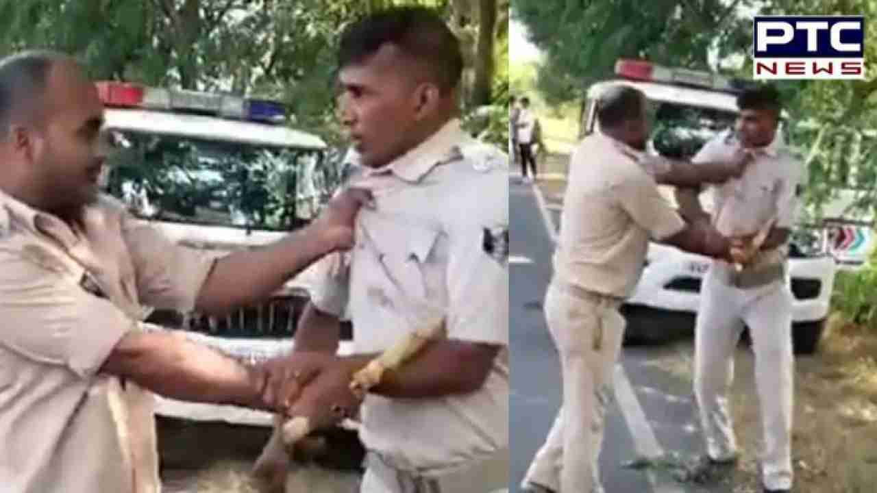 Viral video: Ugly fight between two Bihar cops sparks investigation