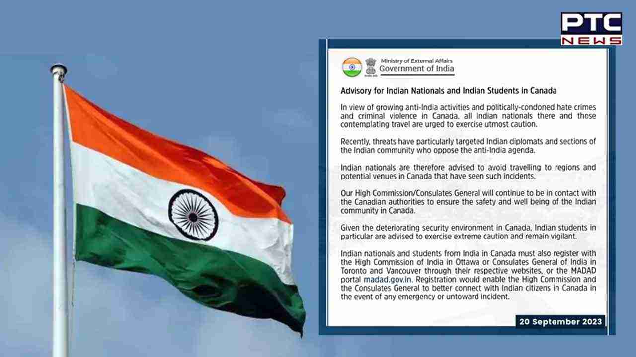 India issues advisory to Indian nationals, students in Canada amid diplomatic tensions