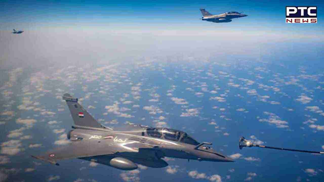 Indian Air Force provides mid-air assistance to Egyptian jet during training exercise