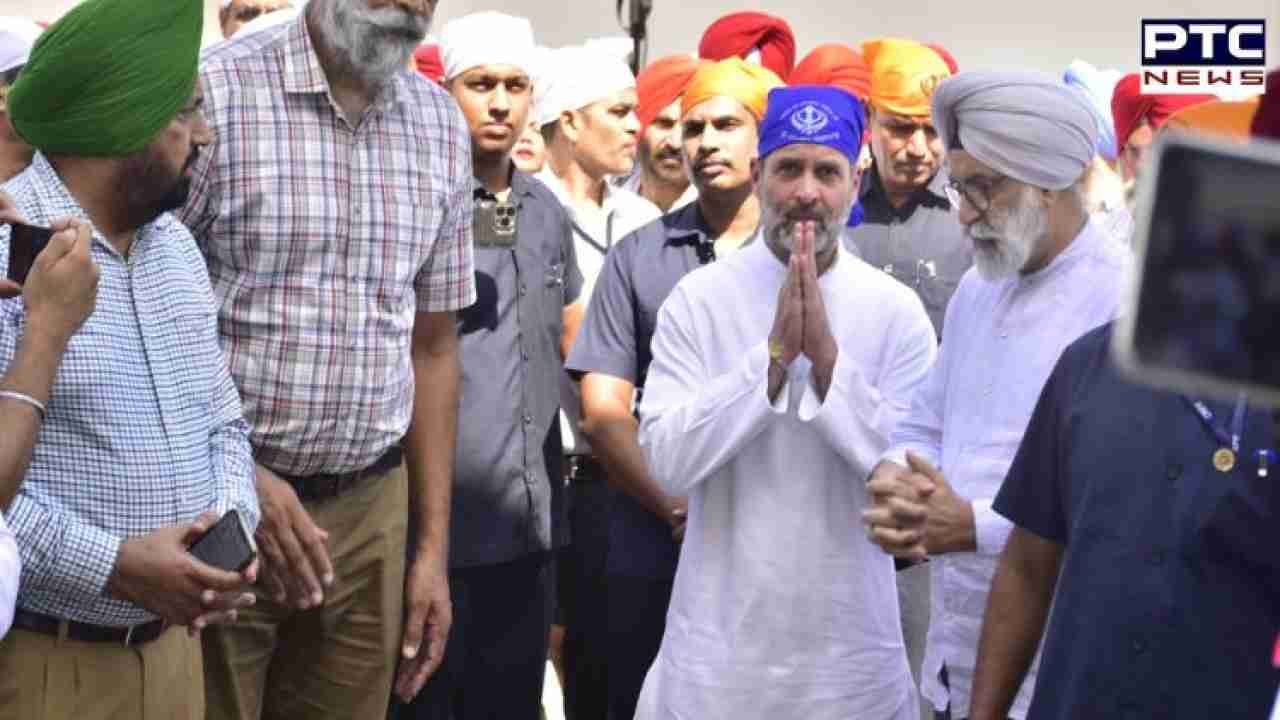 Congress leader Rahul Gandhi pays obeisance at Golden Temple in Amritsar, see visuals