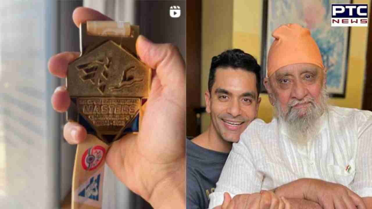 Tribute to father: Angad Bedi dedicates his prestigious gold win to father Bishan Singh Bedi