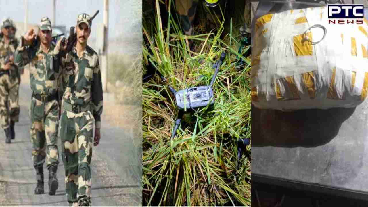 Punjab: BSF troops recover Chinese quadcopter drone, 2.7 kg narcotics from Tarn Taran