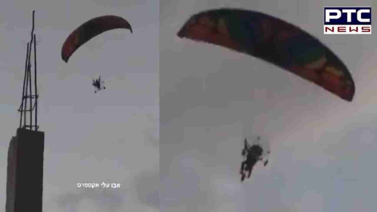 Israel-Palestine escalation: Viral videos show Hamas militants hang gliding into Israel