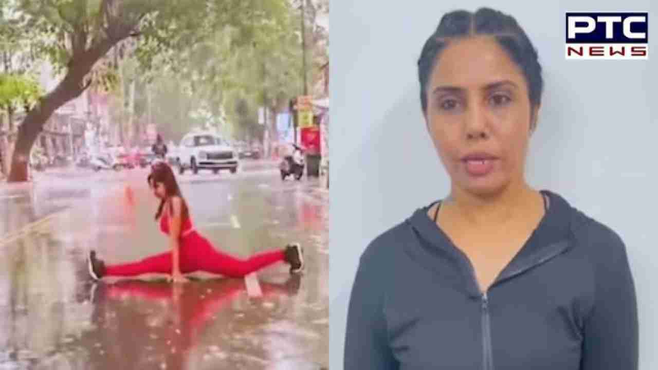 Rajkot woman in soup for performing Yoga on road, apologises