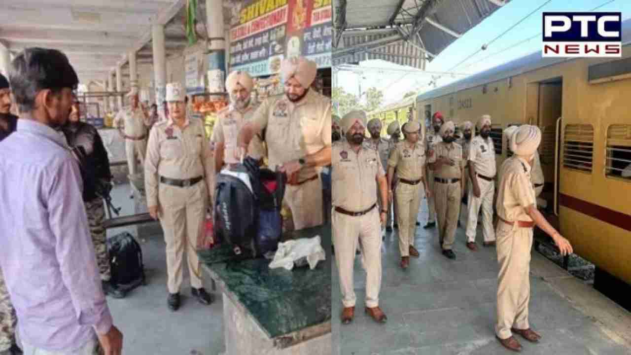 Punjab police conduct search operation at railway stations ahead of festive season; 8 detained