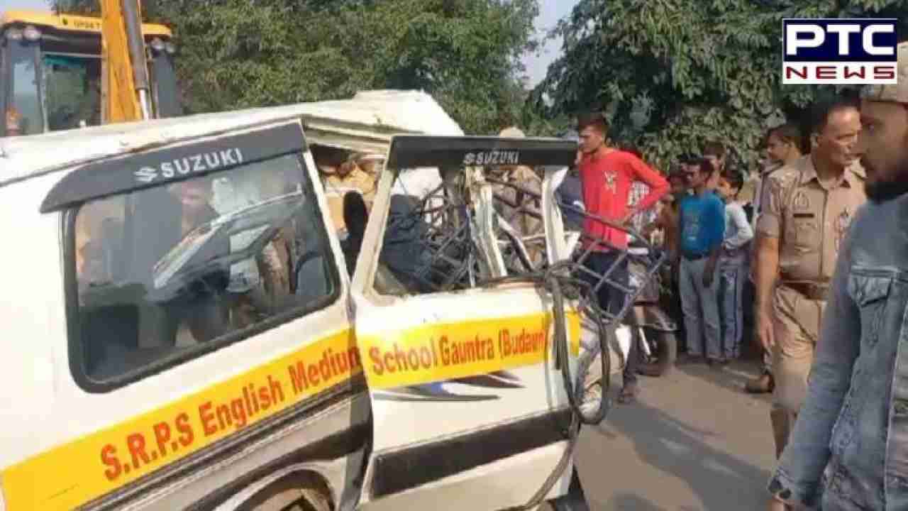Three children, driver die as school van collides with bus in UP ...