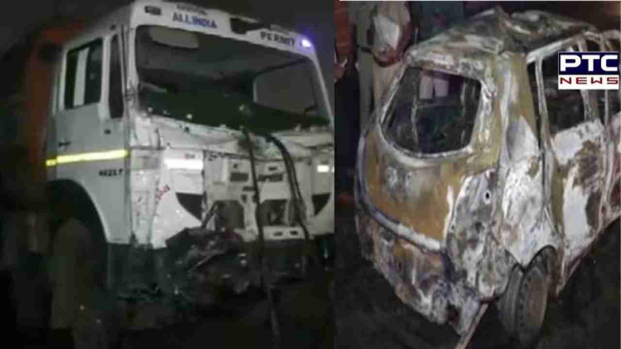 Delhi-Jaipur Highway accident: Oil tanker collides with car, pickup van; 4 dead