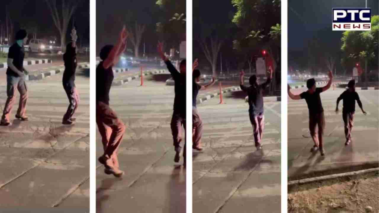 ਚੰਡੀਗੜ੍ਹ 'ਚ ਜ਼ੈਬਰਾ ਕਰਾਸਿੰਗ 'ਤੇ ਨੱਚਦੇ ਦੋ ਨੌਜਵਾਨ; ਚੰਡੀਗੜ੍ਹ ਪੁਲਿਸ ਵੱਲੋਂ ਕੀਤੀ ਜਾਵੇਗੀ ਬਣਦੀ ਕਾਰਵਾਈ