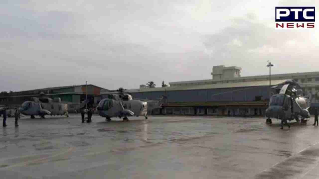 Indian Navy's Chetak helicopter meets with ground accident in Kochi, sailor dead