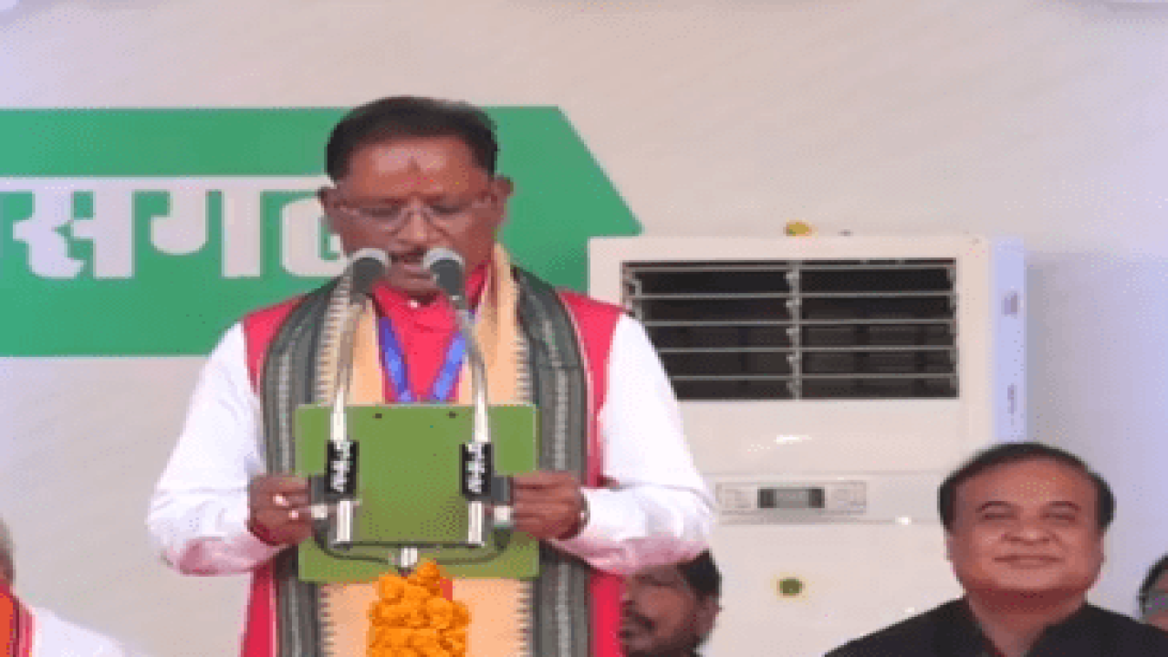 Chhattisgarh CM Oath Ceremony: ਵਿਸ਼ਨੂੰ ਦੇਵ ਸਾਈਂ ਨੇ ਛੱਤੀਸਗੜ੍ਹ ਦੇ ਸੀਐਮ ਵਜੋਂ ਚੁੱਕੀ ਸਹੁੰ