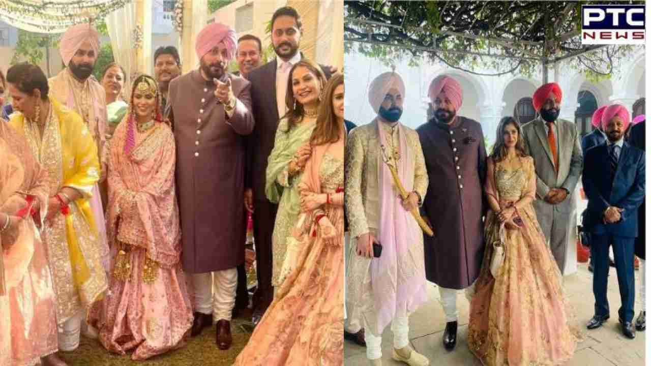 Navjot Sidhu's son Karan ties the knot with Inayat Randhawa in Patiala | Check Pictures