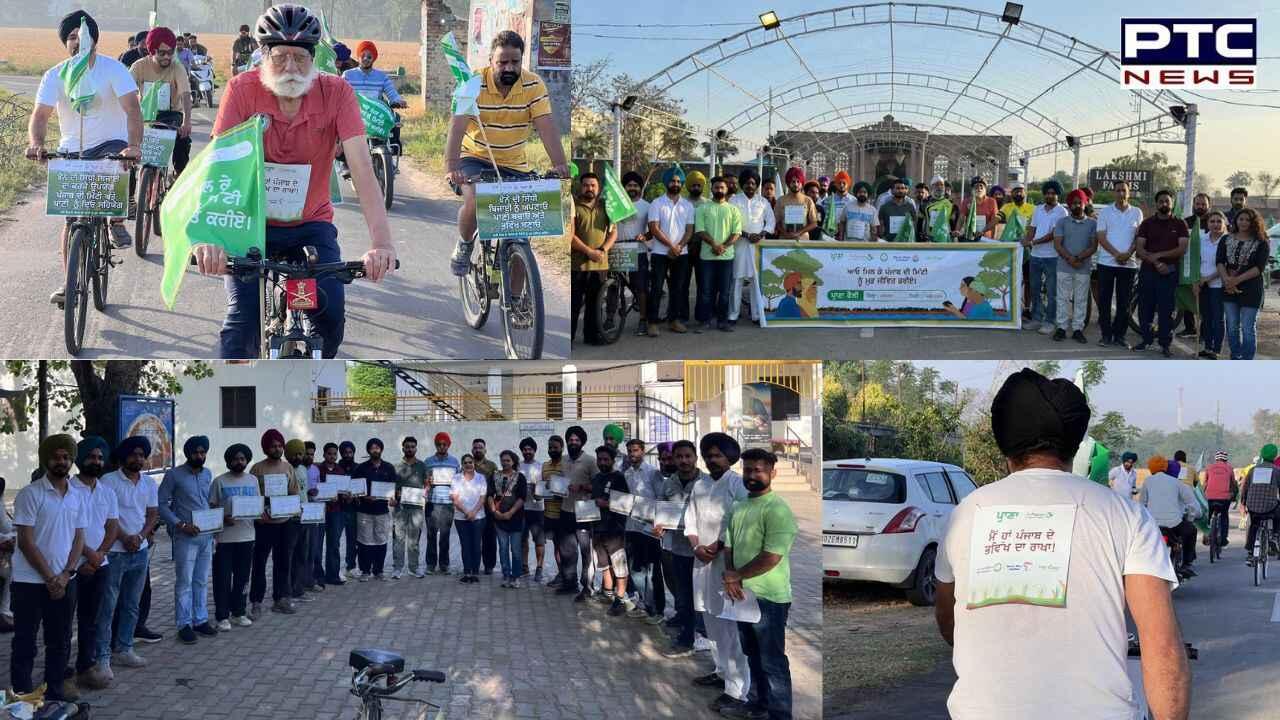 Patiala: Bicycle rally held to promote regenerative agriculture