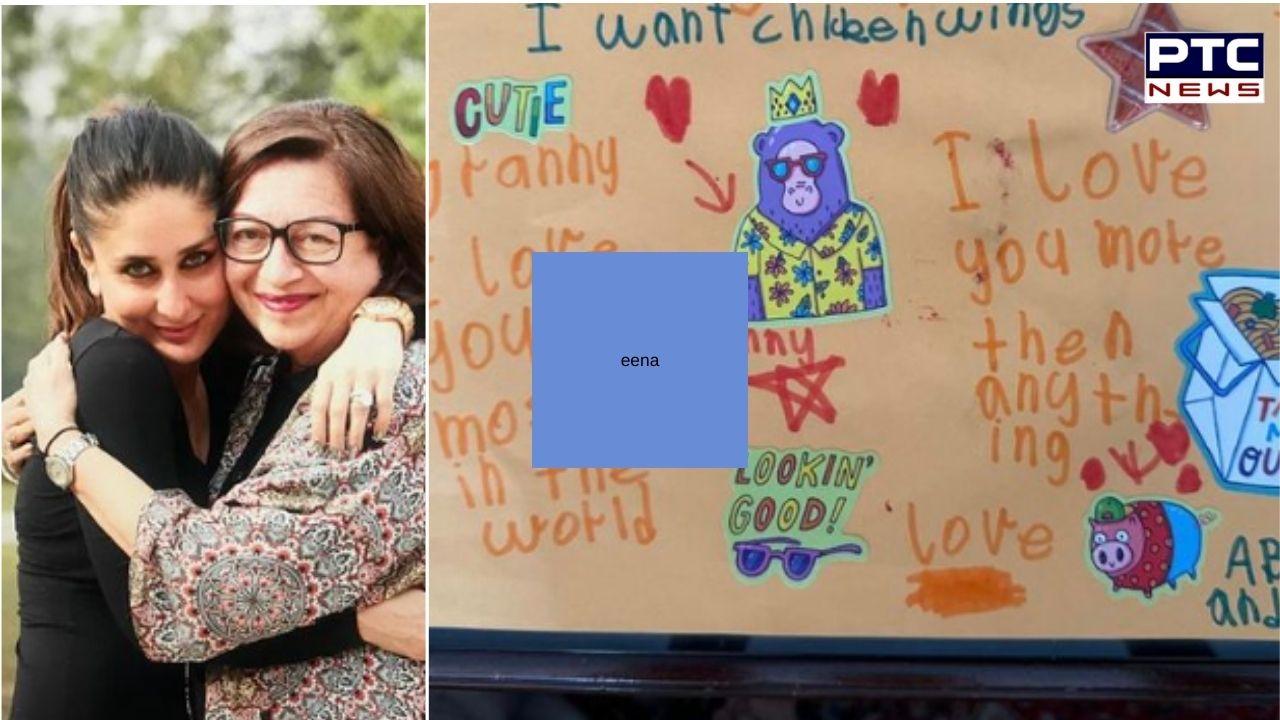 Kareena Kapoor shares Taimur's sweet note, Jeh's scribbles for grandmother Babita's birthday | Take a look