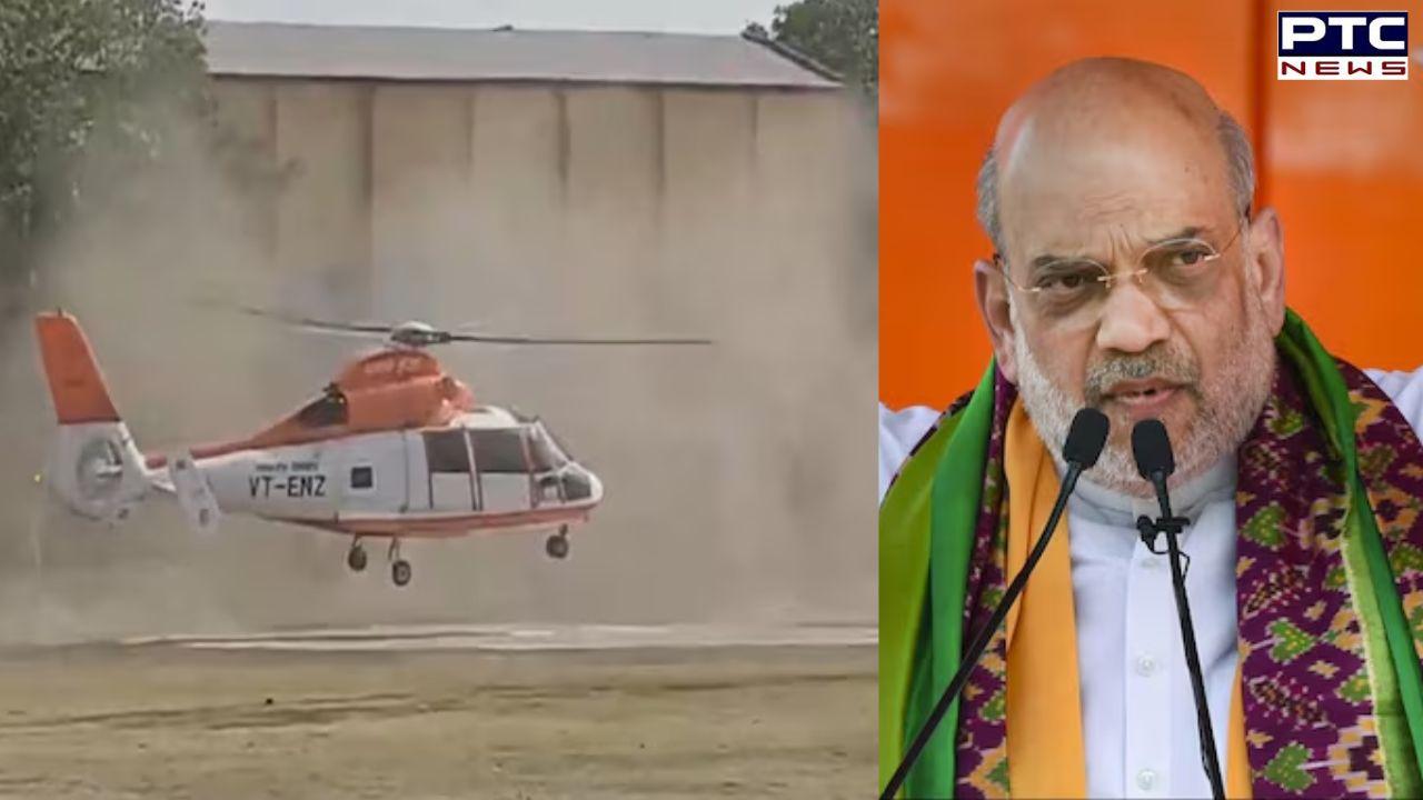 Amit Shah escapes mishap as chopper briefly loses control in Bihar