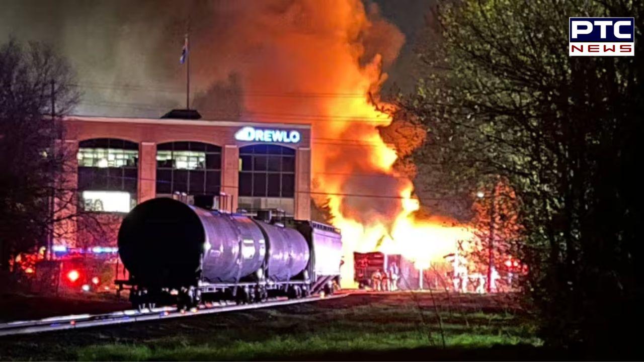 Train in Canada catches fire, five carriages engulfed | Watch Video