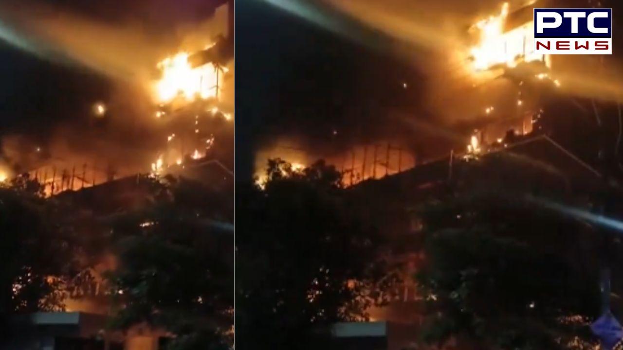 Building in Noida's sector 65 engulfed in massive fire