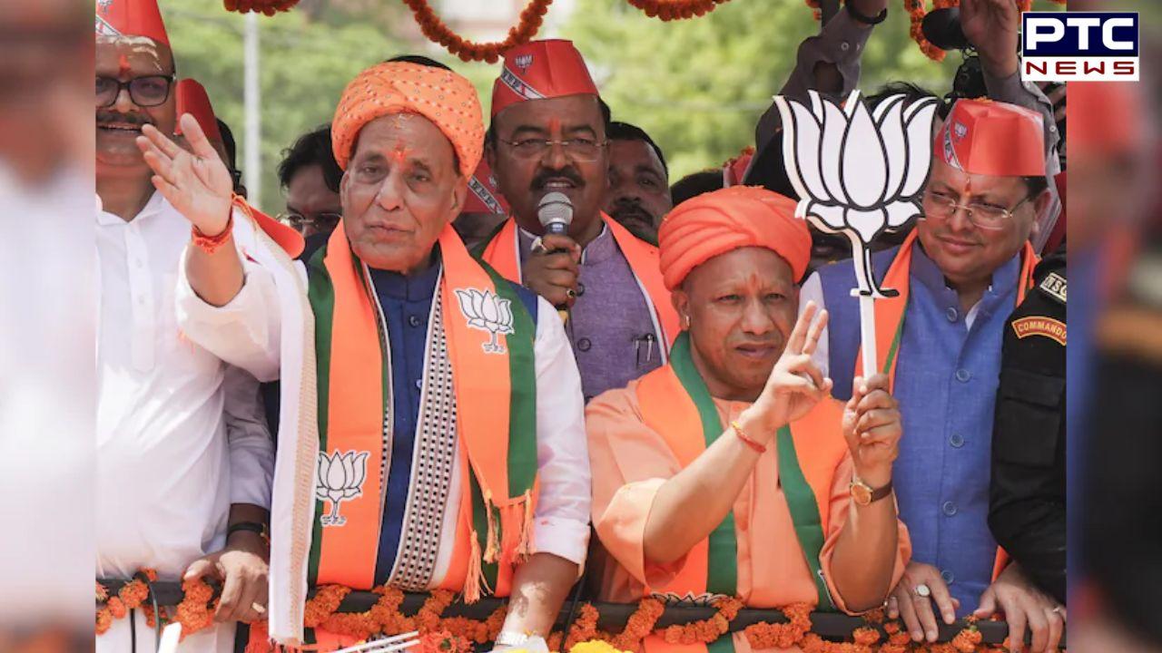 Lok Sabha poll 2024: Rajnath Singh leads vibrant Lucknow roadshow ahead of nomination filing