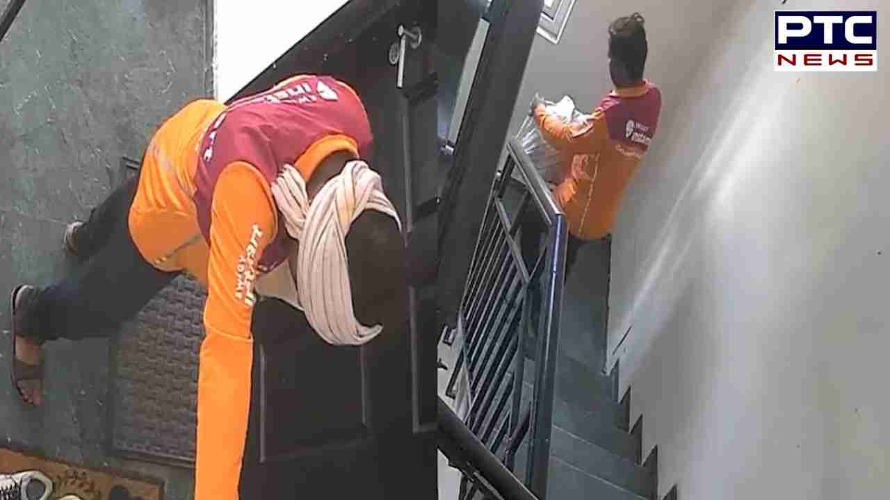 Swiggy delivery agent caught on camera stealing shoes outside apartment; company responds