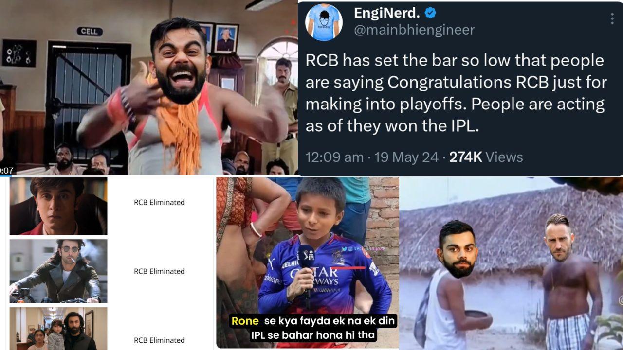 IPL 2024 : Memes spark to troll RCB as RR progress to Qualifier 2