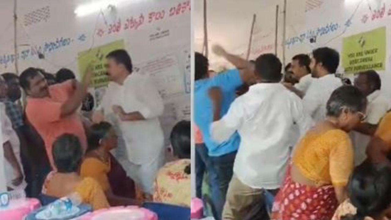 MLA from Jagan Reddy's party strikes voter in polling queue, receives retaliation | Watch Video