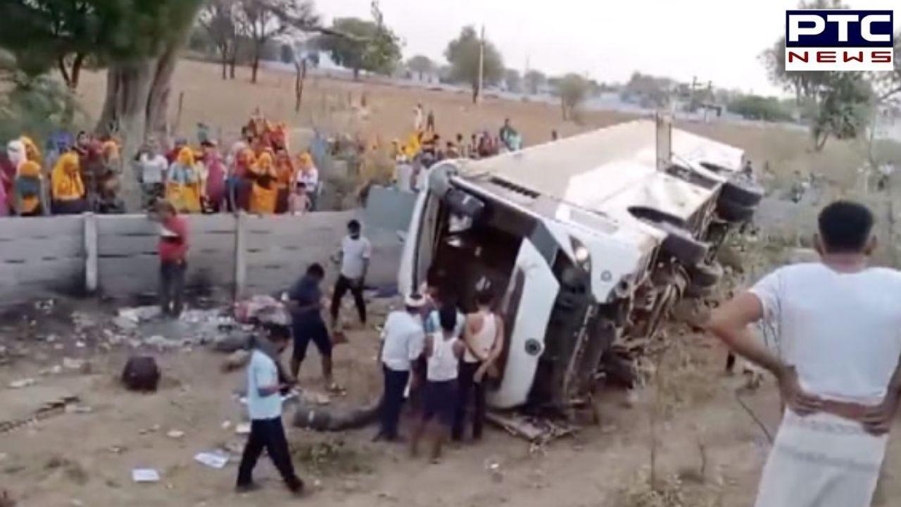 1 killed, 22 injured after bus en route to Jaipur falls off culvert on the Delhi-Mumbai Expressway