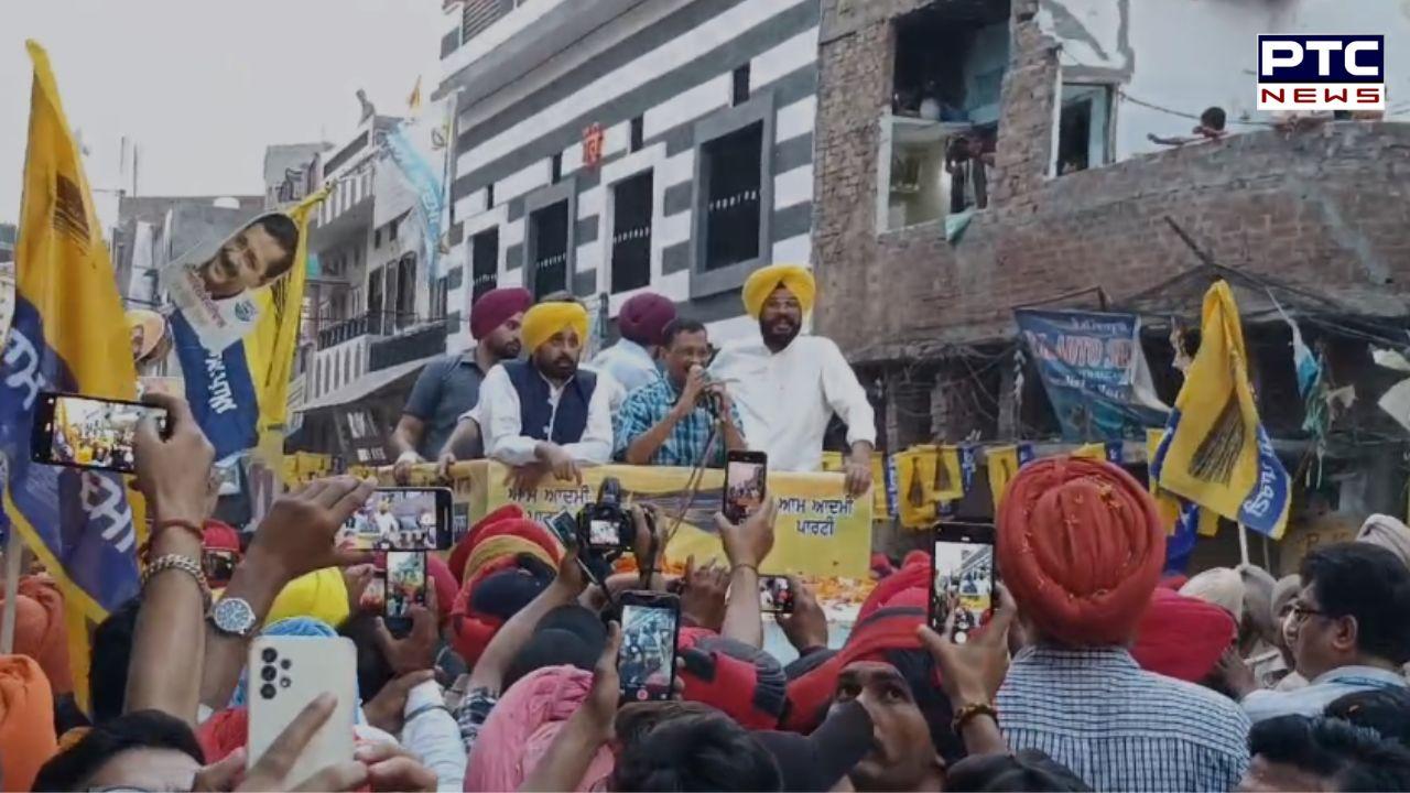 Arvind Kejriwal pays obeisance at Golden Temple, holds roadshow to endorse AAP candidate from Amritsar Kuldeep Dhaliwal