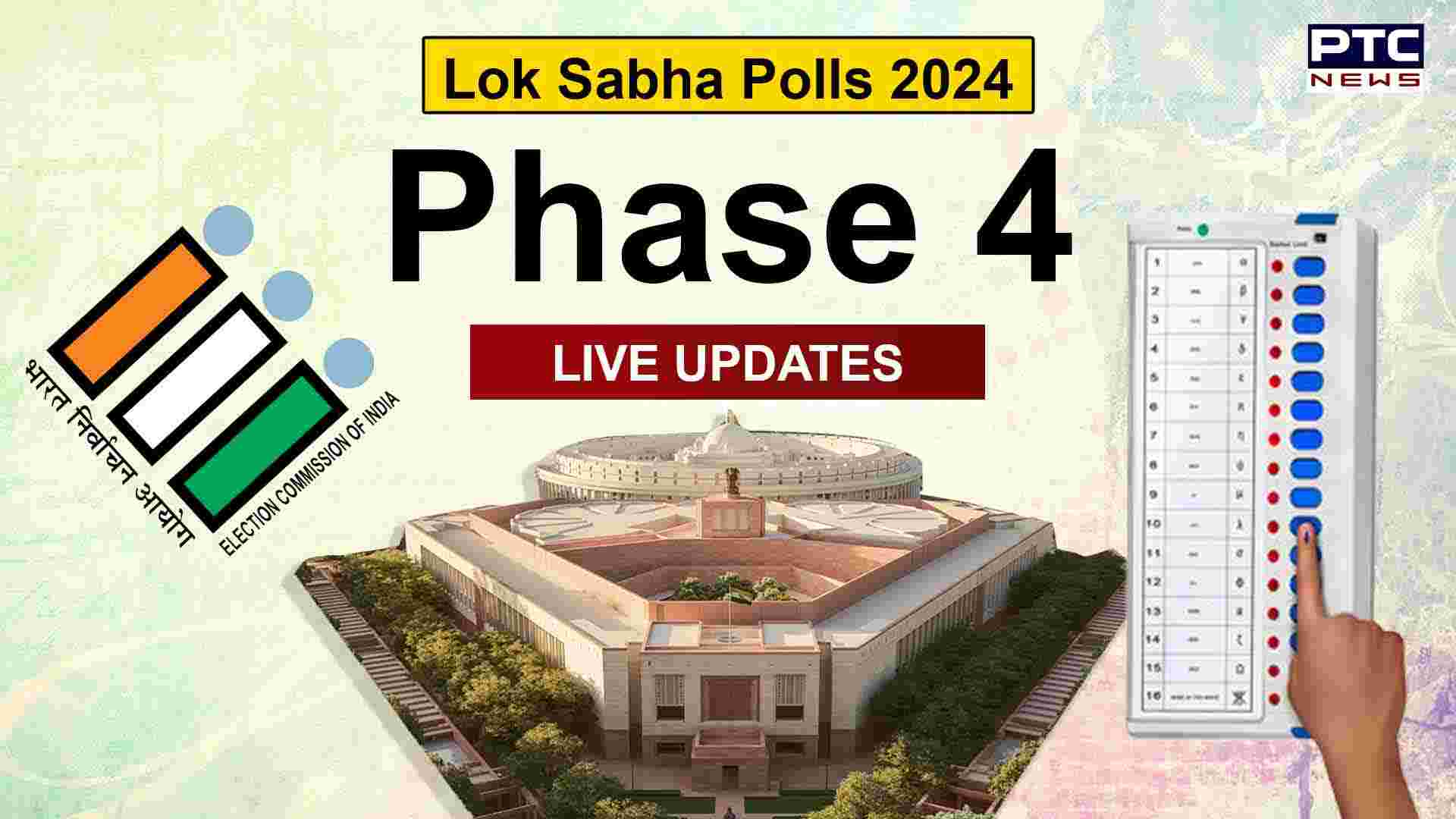 Lok Sabha Polls 2024; Phase 4 HIGHLIGHTS |  62.31% voter turnout recorded till 5 pm