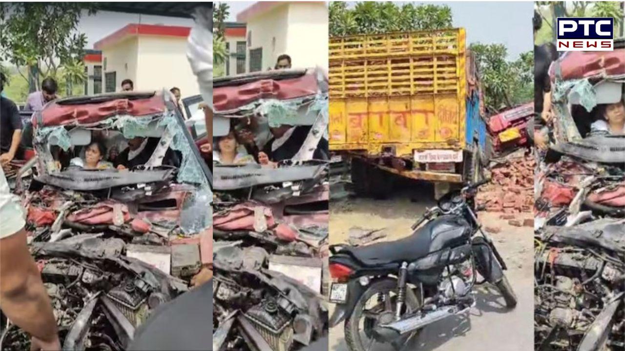 Yamuna Expressway accident: Mother-daughter duo remains trapped in badly damaged car for several hours | Watch Video