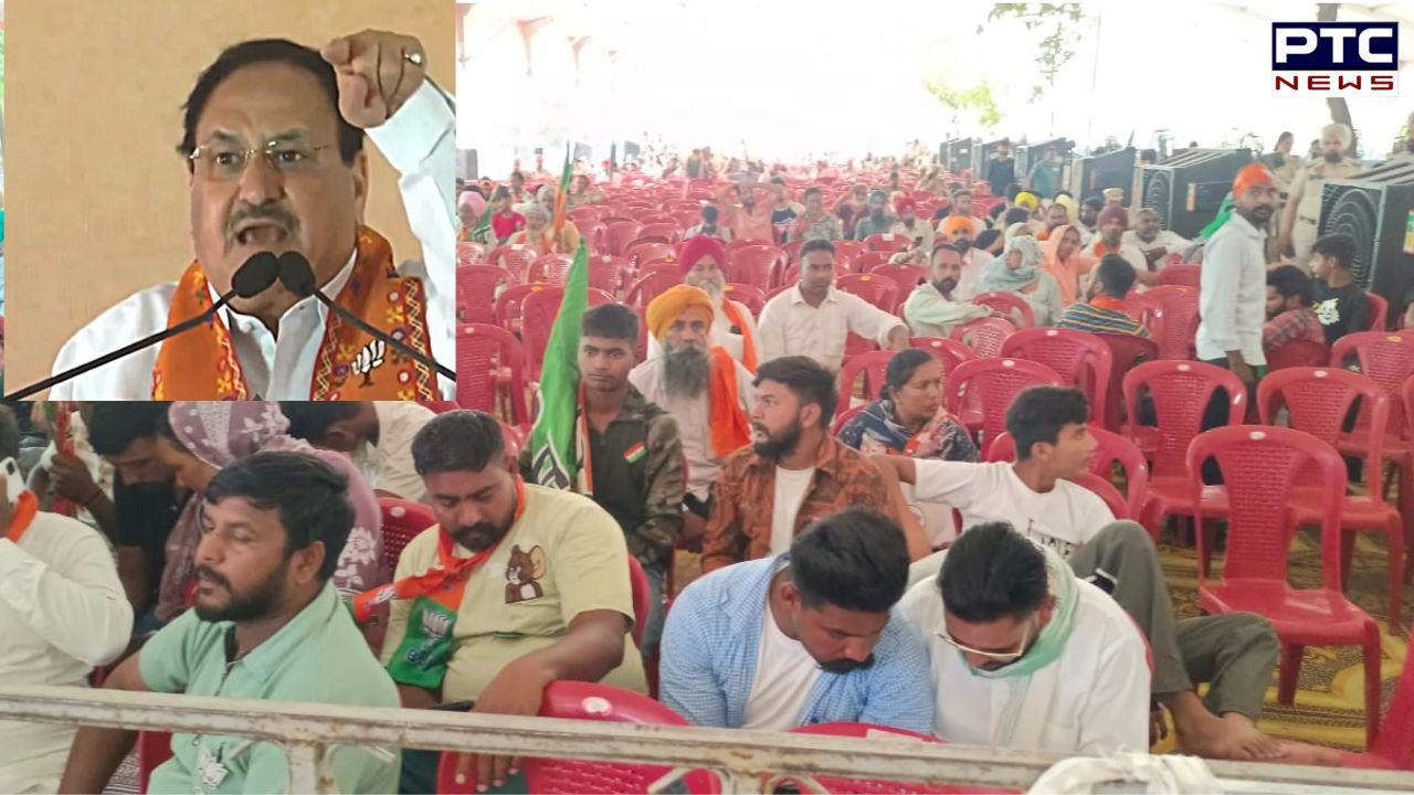 Lok Sabha elections 2024:  Farmers' protest, empty chairs mark JP Nadda's visit to Punjab's Amritsar