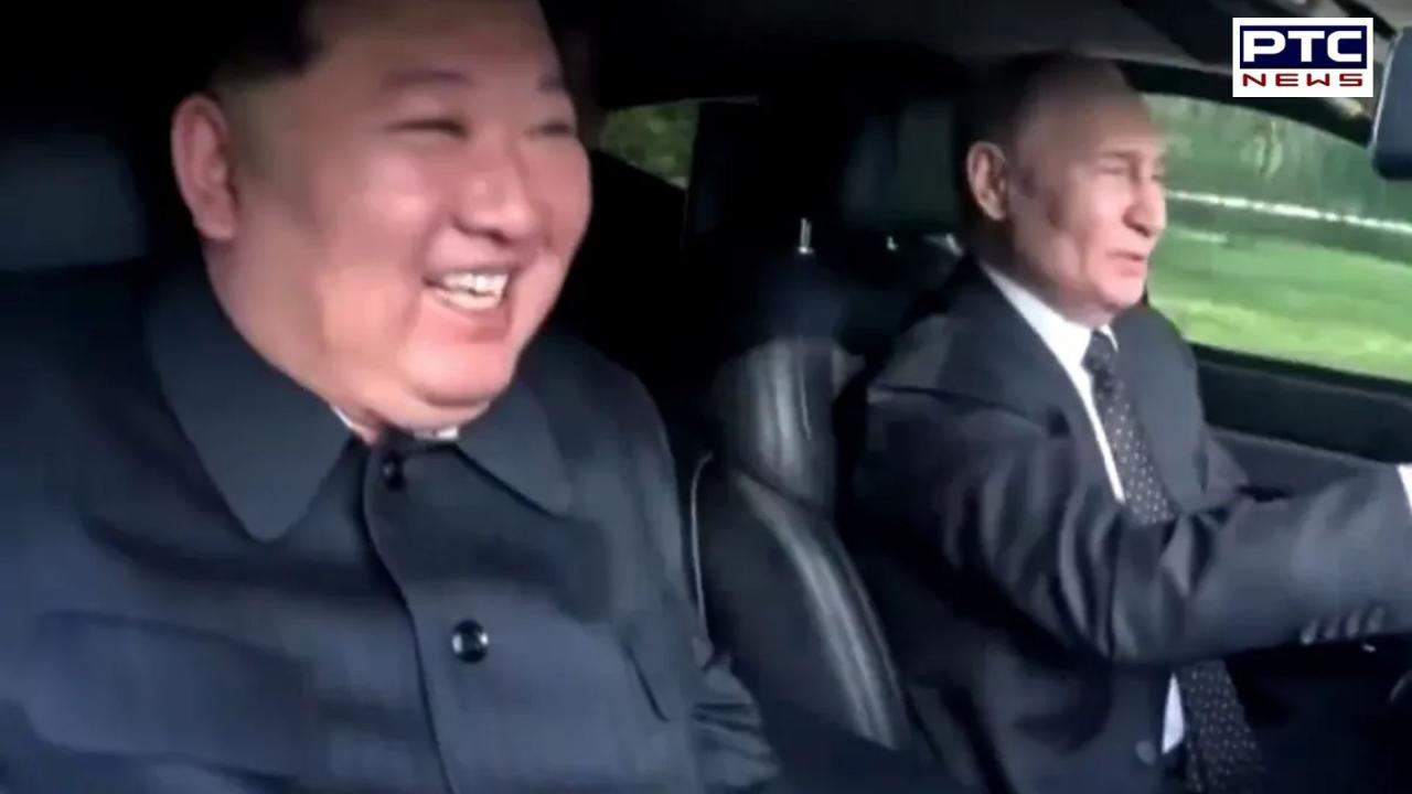 Putin drives Kim Jong Un in Limousine, later gifts him a car | Watch Video