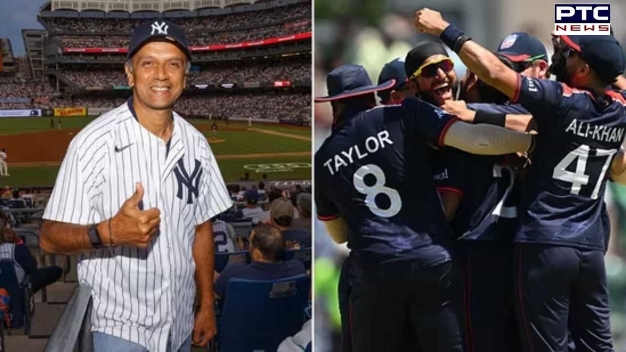 Rahul Dravid captivated by USA vs Pakistan thriller in New York subway ahead of India's big Sunday match; Viral Pic