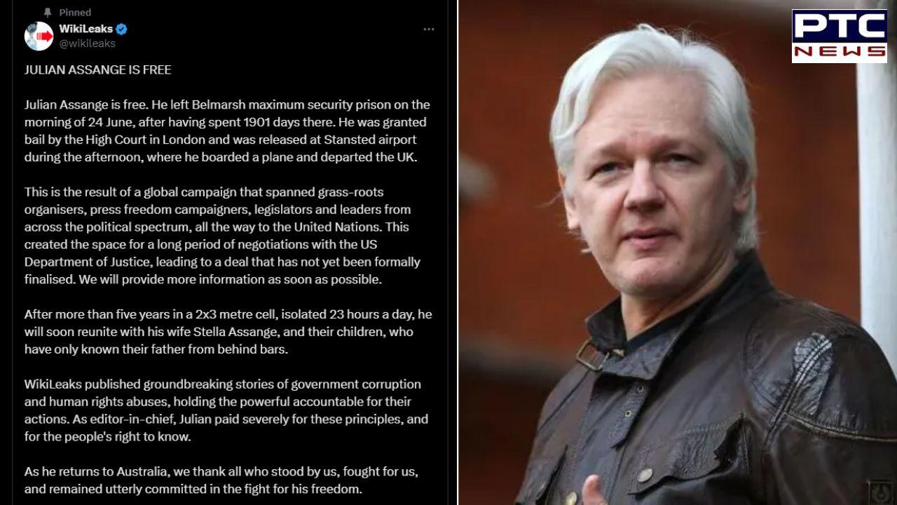 WikiLeaks espionage case : Julian Assange flies out of UK after plea deal with US