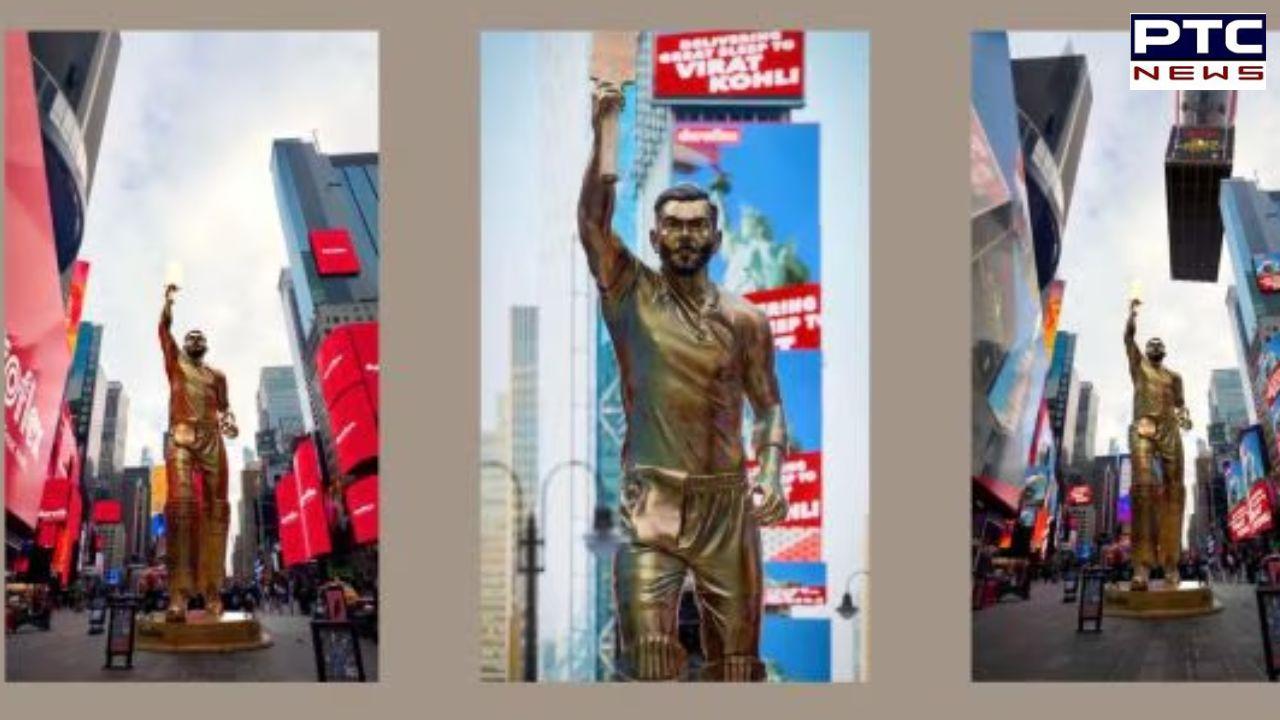 ‘Making history’ | Virat Kohli life-size statue unveiled at New York's Times Square