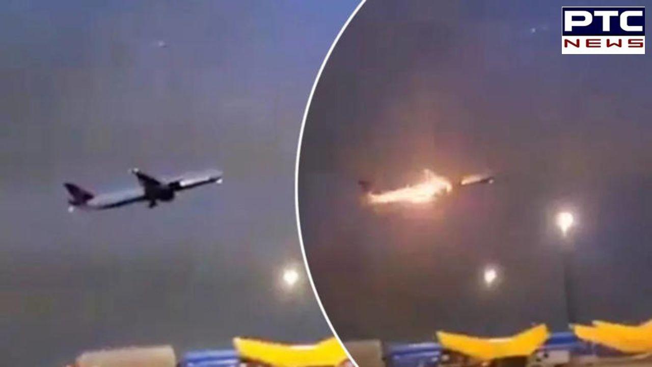 WATCH VISUALS | Air Canada Boeing flight experiences terrifying ordeal as aircraft catches fire mid-air
