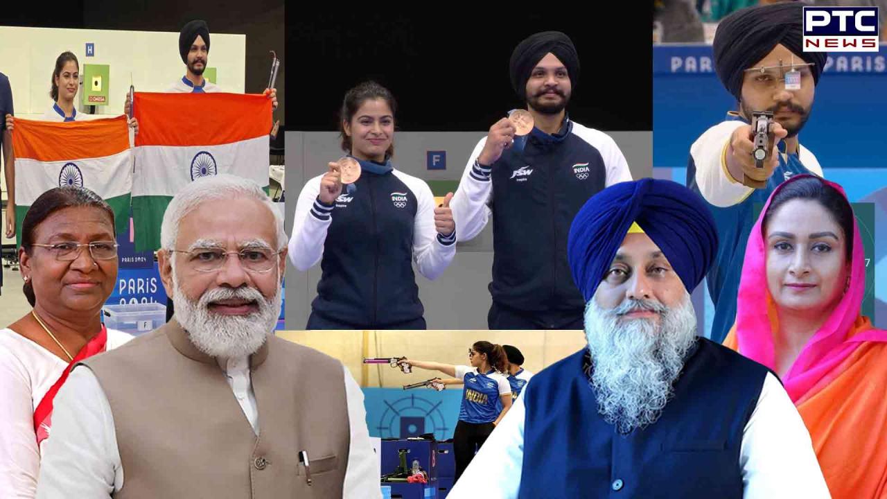 ‘Incredibly delighted’: How leaders congratulate Manu Bhaker-Sarabjot Singh for historic milestone at Paris Olympics 2024