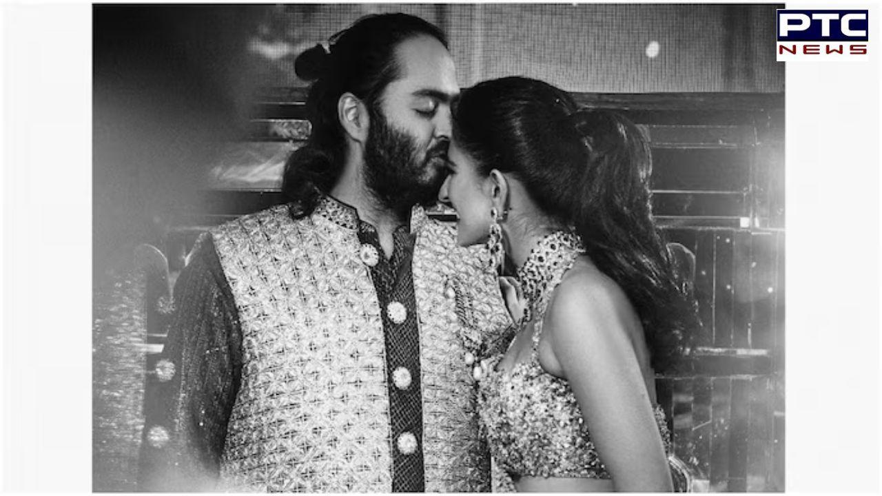 Anant-Radhika UNSEEN pics | Groom-to-be Anant Ambani kisses fiancee Radhika Merchant on forehead