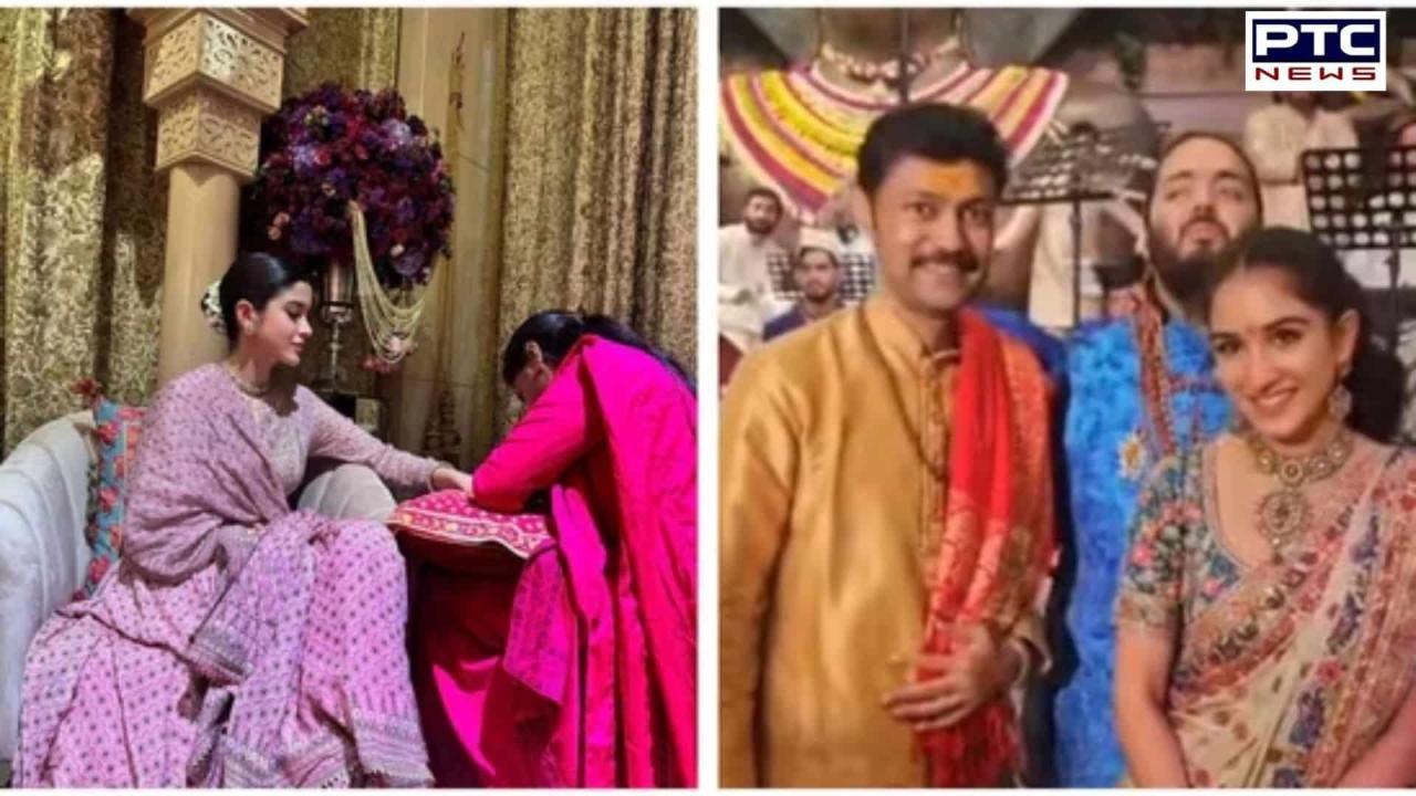 Inside Anant Ambani and Radhika Merchant's mehendi: Mukesh Ambani performs puja, priests pose for photos with the couple