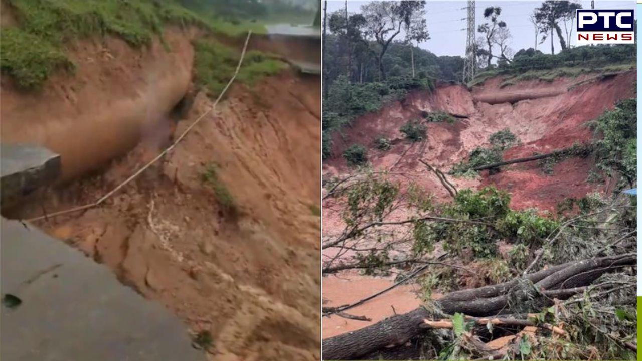 Watch: Road caves in and disappears from sight within fraction of seconds