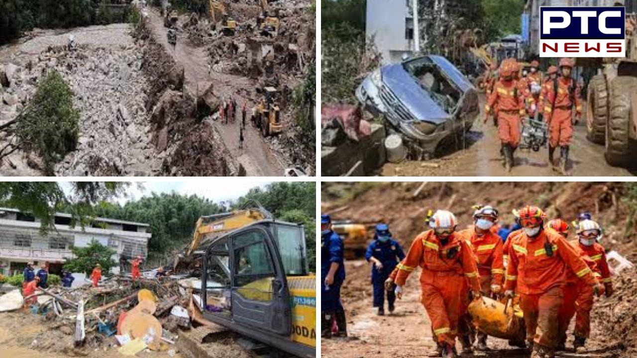 China landslide : ਚੀਨ 'ਚ ਭਾਰੀ ਮੀਂਹ ਕਾਰਨ ਜ਼ਮੀਨ ਖਿਸਕਣ ਕਾਰਨ 11 ਲੋਕਾਂ ਦੀ ਮੌਤ, ਤੂਫਾਨ ਨੇ ਮਚਾਈ ਤਬਾਹੀ