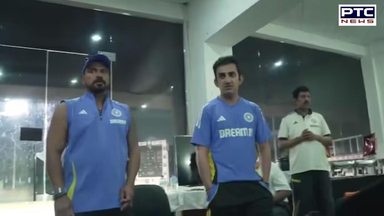 Coach Gambhir delivers inspiring dressing room speech following India's thrilling victory | Watch