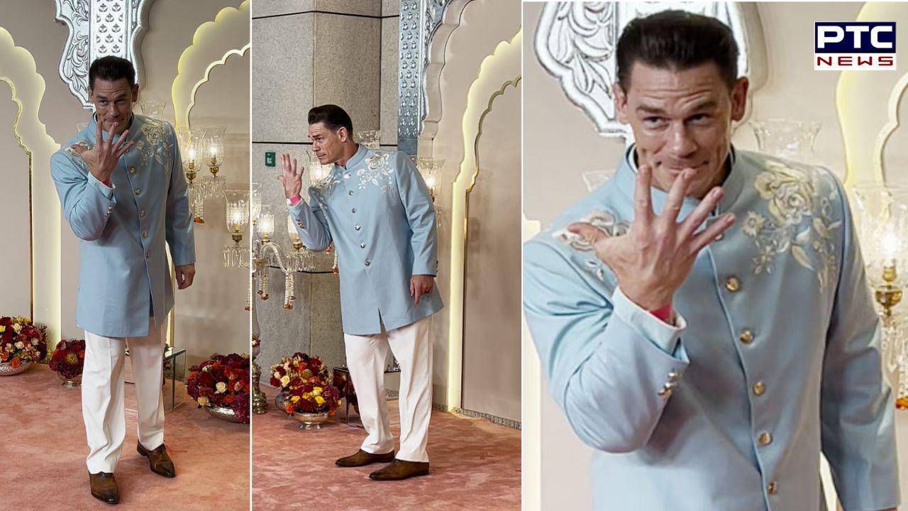 John Cena embraces desi look at Anant Ambani and Radhika Merchant's wedding