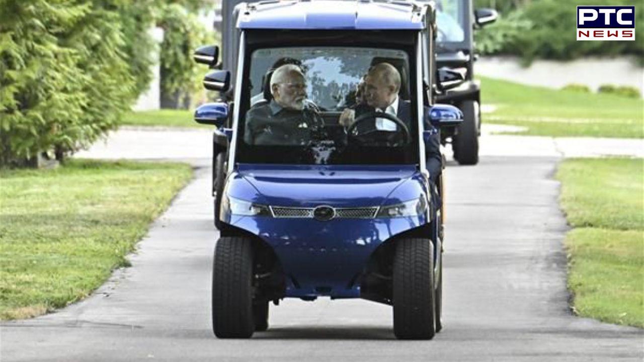 Trending: Video of PM Modi, Russian president Putin driving golf cart together goes viral | Watch